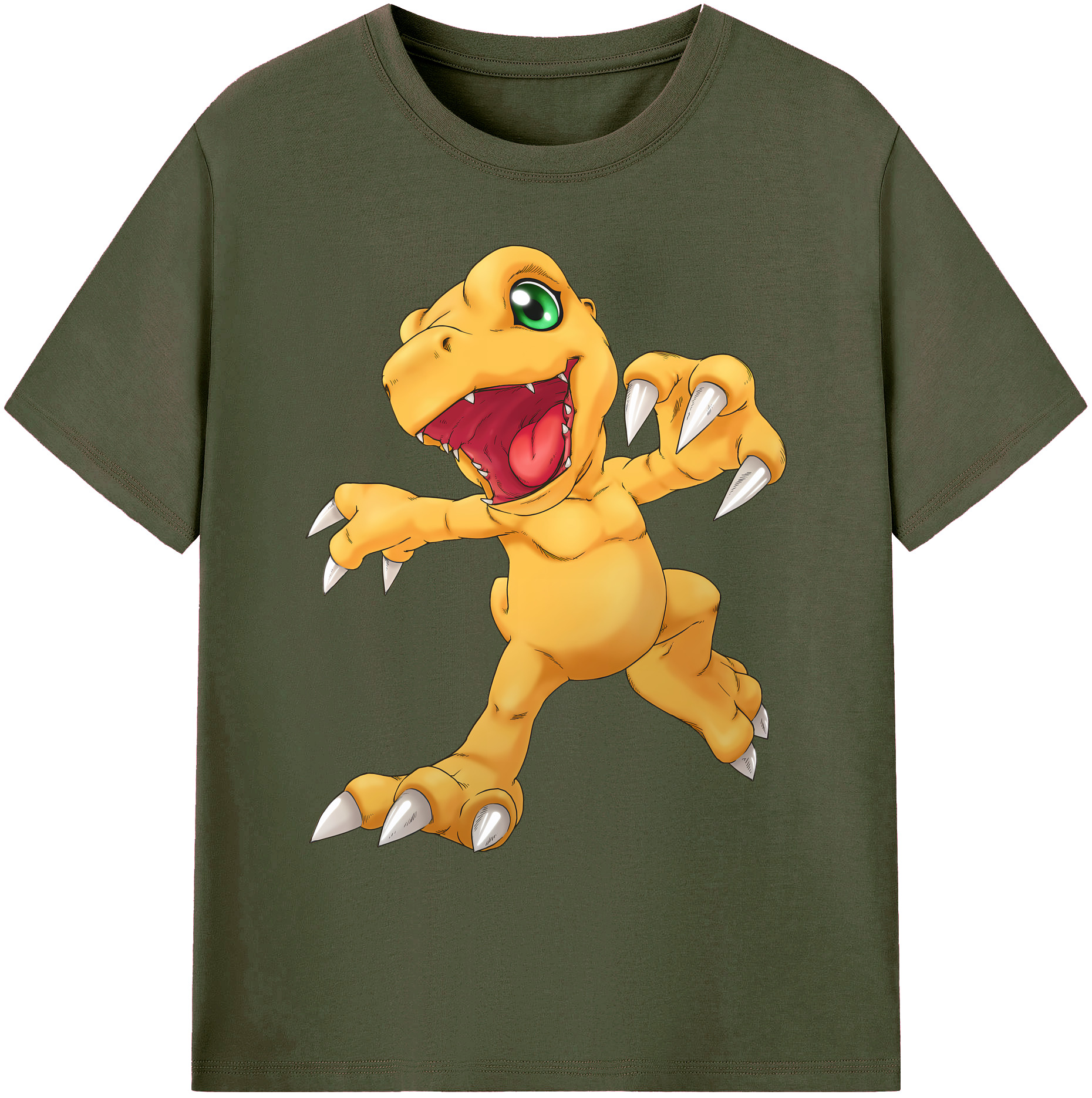 （画像用） Digimon デジタルモンスター/デジモン 綿100％ メンズ半袖Tシャツ｜肌触りやわらか＆通気性